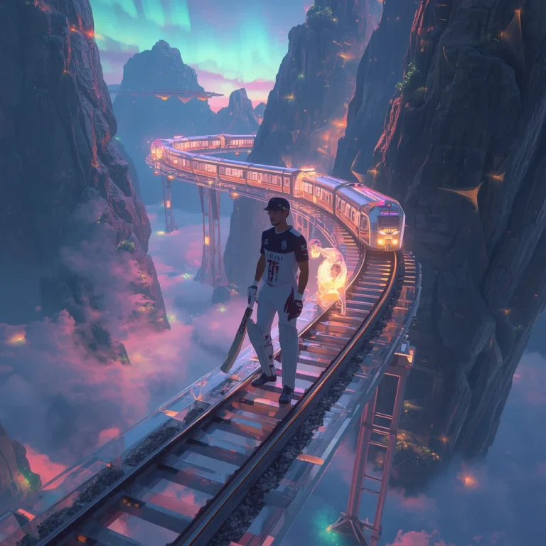 Crystal Railway Cricket Adventure Realm | Traditional Look Prompt — AI image prompt