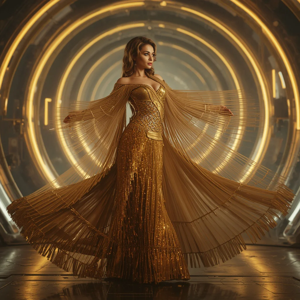 Golden Meteor Storm Apex Infinity Quantum Armor Saree with Neon Spiral Reactor Cathedral Vault Engine Singularity Collapse Core System Nexus | instagram trending purple saree prompt today — AI image prompt