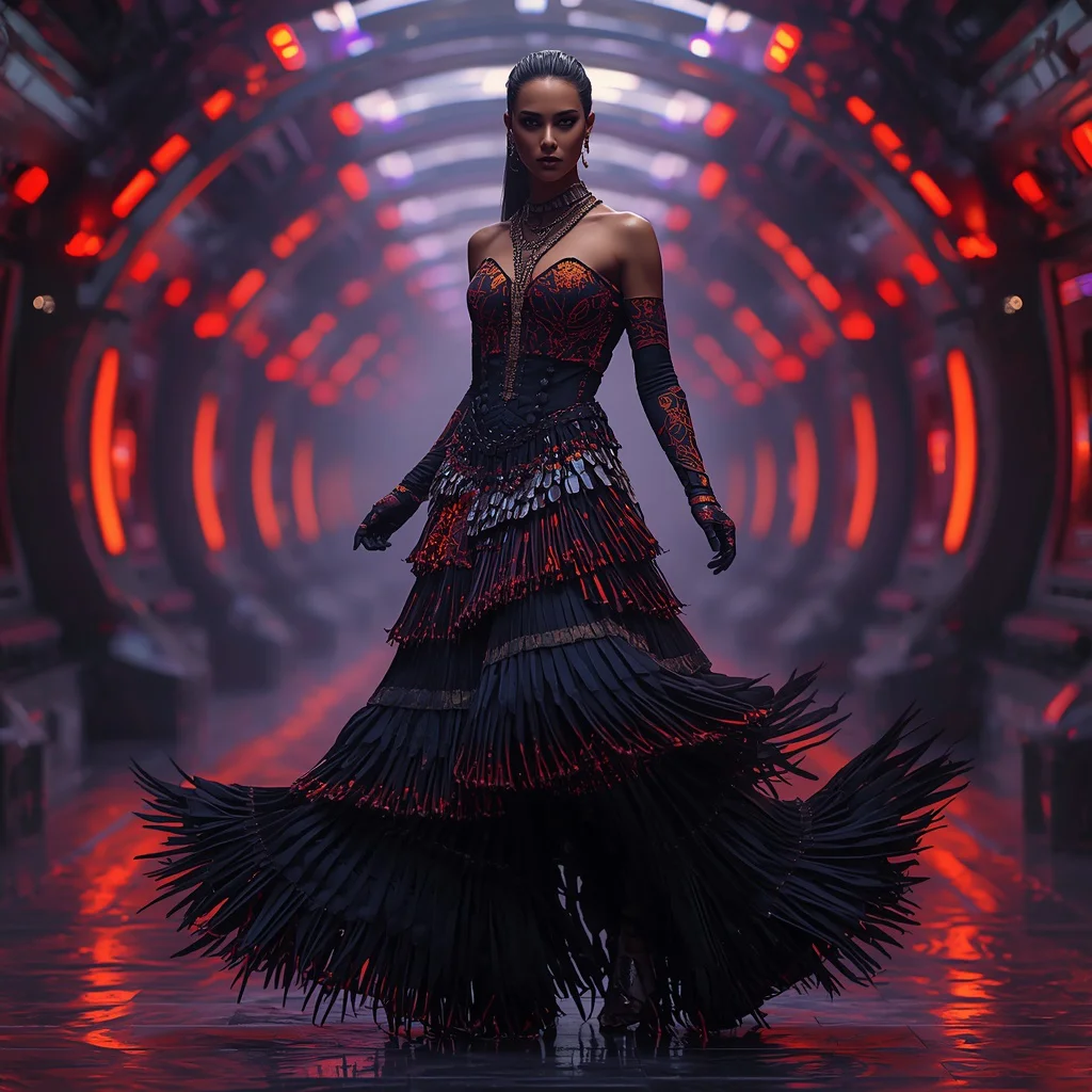 Midnight Volcanic Abyss Rift Core Armor Saree with Plasma Engine Corridor Singularity Reactor System | new instagram trending photo editing prompt — AI image prompt