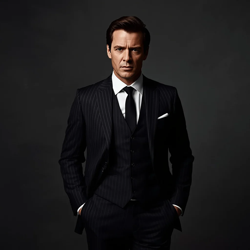 Sophisticated Man in a Tailored Black Western Suit | Sophisticated Man Captured — AI image prompt