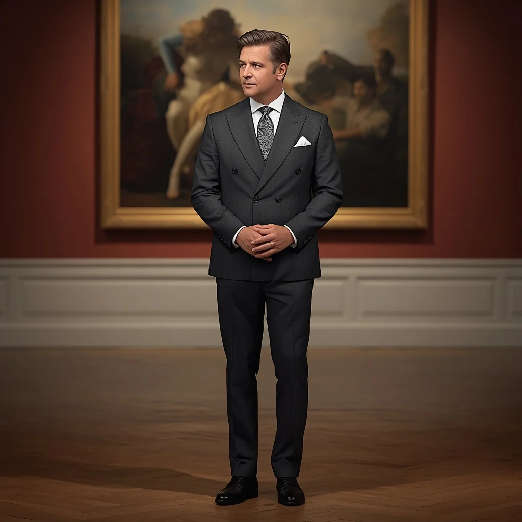 The Refined Gent in a Classic Double-Breasted Suit | Refined Gentleman His — AI image prompt